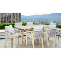 Ashen II 7 Piece Outdoor Dining Set Smoke White 61761-61763X3