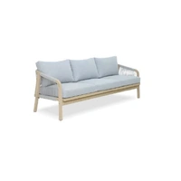 Ashen II Triple Lounge Smoke White with Cushions 61764