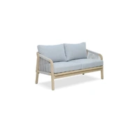 Ashen II Double Lounge Smoke White with Cushions 61765