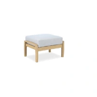 Sawyer Ottoman Natural with Tone Grey Cushion 62989