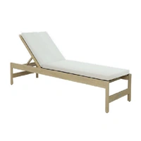 Talara Sunlounge Light Teak with Linen Beige Cushion 76899