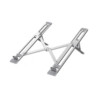 Hyper Adjustable Laptop Stand Riser Portable Notebook Cooling Holder Tray Silver