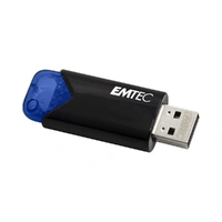Emtec Click Easy B110 USB 3.0 Flash Drive 32GB Blue Spring Slider Capless Design for Windows and Mac