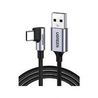 UGREEN 90 Degree Angle USB-C Male to USB-A Male Braided Cable 1m
