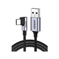 UGREEN 90 Degree Angle USB-C Male to USB-A Male Braided Cable 3m