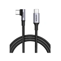UGREEN 90 Degree Angle USB-C Male to USB-C Male 100W Braided Cable 1m