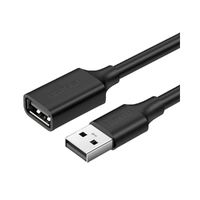 UGreen 2m USB 2.0 A Male to Female Extension Cable Black