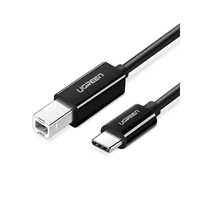 UGreen USB-C to USB-B Printer Cable 2m 480Mbps Black
