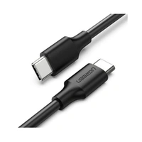 UGreen USB-C 2.0 Male to USB-C 2.0 Male Cable 1m Black 3A Fast Charging 480Mbps Data Transfer