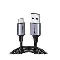 UGreen USB A to USB C Cable 0.5m Nickel Plated Aluminium Braid 3A Fast Charging