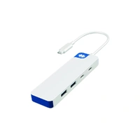HyperDrive Flex 4 Port USB C Combo Hub USB A and USB C White Blue
