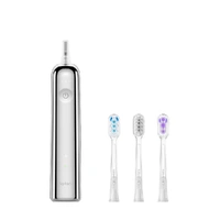 Laifen Wave Electric Toothbrush Stainless Steel 60 Degree Oscillation App USB C 3 Brush Heads