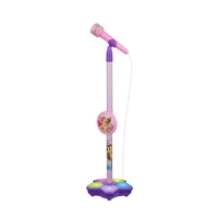 Disney Princesses Auxiliary Karaoke Microphone Stand Adjustable Height 53-89cm Colourful Flashing Lights