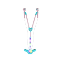 Disney Frozen Double Karaoke Mic Stand Bluetooth with Colourful Lights Adjustable Height