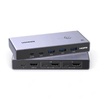 UGREEN HDMI KVM Switch 8k@60hz 2-Inch 1 Out Gray 90073785