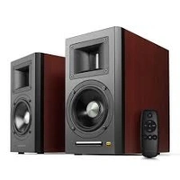 AirPulse A100HD Hi-Res Audio Certified Active Speaker System Cherry Wood