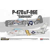 Academy 1/72 P-47D & F-86E "Gabreski" Plastic Model Kit [12530]