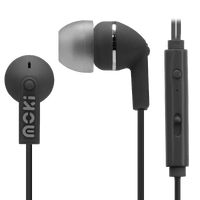 Moki Noise Isolation Earbuds with microphone & control - Black  ACC-HCBMK