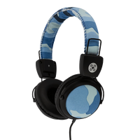 Moki Camo Headphones with In-Line Mic- Blue ACC-HPCAMB