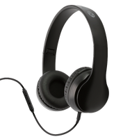 Moki Flip Headphones + Removable 3.5mm Audio Cable & In-line Mic - Black ACC-HPFLBK