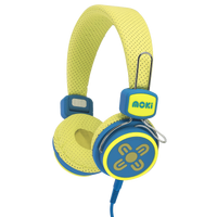 Moki Kid Safe Headphones Yellow/Blue ACC-HPKSYB