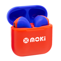 MokiPods Mini TWS Earphones for Kids Volume Limited - Red/Blue ACC-MPMPMRB