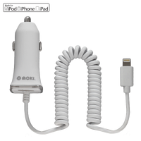 Moki Fixed Lightning Car Charger (MFi Licenced) ACC-MUSBLCF