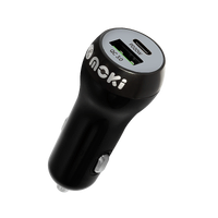 Moki Car Charger PD USB-C 20W + USB QC 3.0 ACC-PDCCUSB