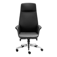 Accord Genuine Leather High Back Executive Chair - Black Genuine Leather ACCORD-HB-GBL