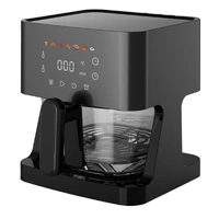 HEALTHY CHOICE 5 LITRE DIGITAL AIR FRYER, GLASS POT, SEE THROUGH ALL SIDES, EVEN COOKING, ACCESSORIES- MESH TRAY, 