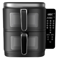 HEALTHY CHOICE SPACE SAVER, DUAL ZONE 11 LITRE DUAL AIR FRYER, 2 DIFFERENT TEMPERATURES, 2 DIFFERENT TIMES