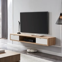 Criterion Air TV Unit Wall Fully Assembled Light Oak 1800x390x240mm AIR1800OAK