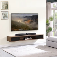 Criterion Air TV Unit Wall Fully Assembled Dark Oak 2000x390x240mm AIR2000DO