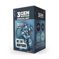 AK Interactive Wargame: Blue Armor Acrylic Paint Set 3rd Generation