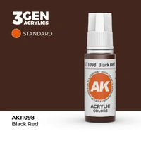 AK Interactive Black Red Acrylic Paint 17ml 3rd Generation