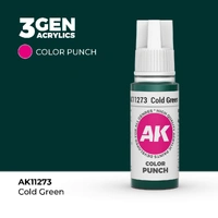 AK Interactive Colour Punch: Cold Green 17 ml Acrylic Paint 3rd Generation