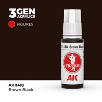 AK Interactive Figure Series: Brown Black Acrylic Paint 17ml 3rd Generation