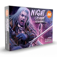 AK Interactive Night Creatures Flesh Tones Acrylic Paint Set 3rd Generation