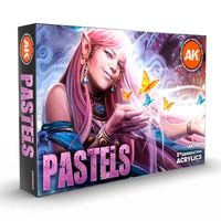 AK Interactive Pastels Colors Acrylic Paint Set 3rd Generation