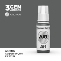 AK Interactive Air Series: Aggressor Grey FS 36251 Acrylic Paint 17ml 3rd Generation