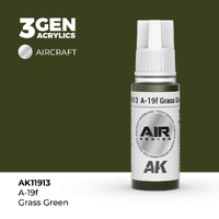 AK Interactive Air Series: A-19f Grass Green Acrylic Paint 17ml 3rd Generation