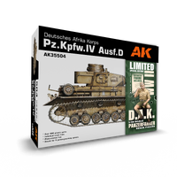 AK Interactive 1/35 Pz.Kpfw.IV Ausf.D Afrika Korps + DAK Panzerfahrer Plastic Model Kit