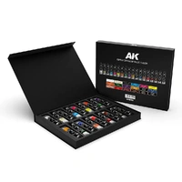 AK Interactive Artistic Dense Acrylic - Deluxe Edition Box 18 Basic Colors