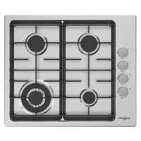 60cm 4-Burner Gas Cooktop, Cast Iron Trivets with Wok Support, Wok, Flame Fail