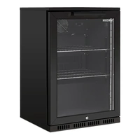 Husky 118L Single Door Alfresco Drinks Chiller MKII in Black with Black Interior ALFC1BK840ELB
