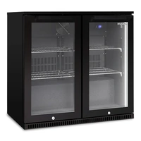 Husky 190L Double Door Alfresco Drinks Chiller MKII in Black with Black Interior ALFC2BK840ELB