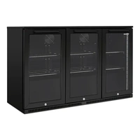 Husky 307L Triple Door Alfresco Drinks Chiller MKII in Black with Black Interior ALFC3BK840ELB