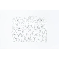 Scribble Mat Alphabet Acrobats 40x30cm Original Size