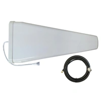 Powertec 4G-5G Wideband LPDA Antenna, 698 to 4000 MHz, N Female, PTL-240 Coaxial Cable N Male to SMA Male, 10m