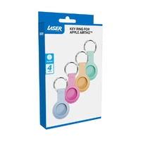 Laser Silicon Keyring for Apple AirTag 4 Pack Vibrant Tones AO-AT4P10-984
